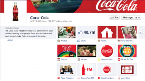 Coke tabs on Facebook