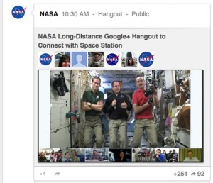 Astronaut Google Hangout