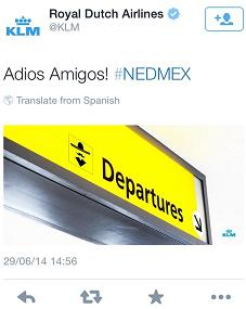 KLM 's World Cup tweet
