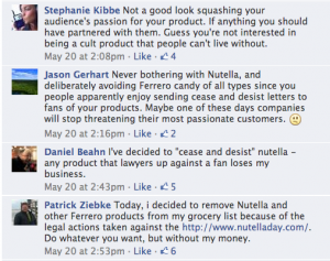 Nutella Nutella Facebook comments 2