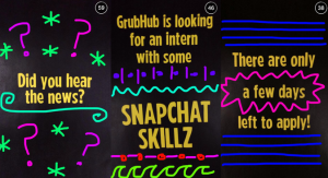 GrubHub using Snapchat